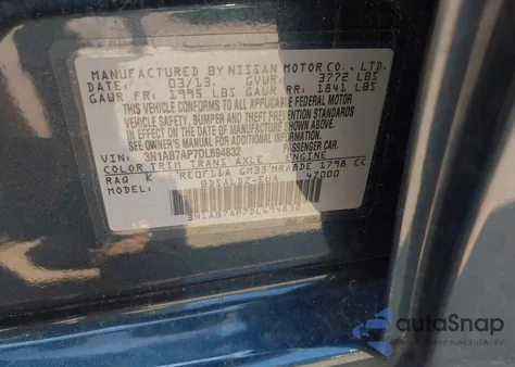 2013 Nissan Sentra Sv from USA, damaged, VIN 3N1AB7AP7DL694832